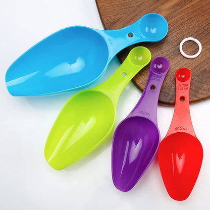 4 Pcs Flour Double Side Measuring Spoon Set