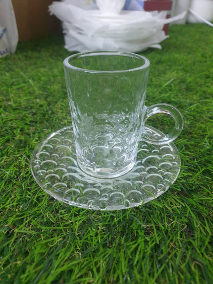 118ML Glass Coffee Cup with Plate