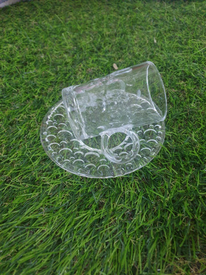 118ML Glass Coffee Cup with Plate