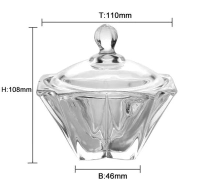 Small Glass candy jar Sugar bowl