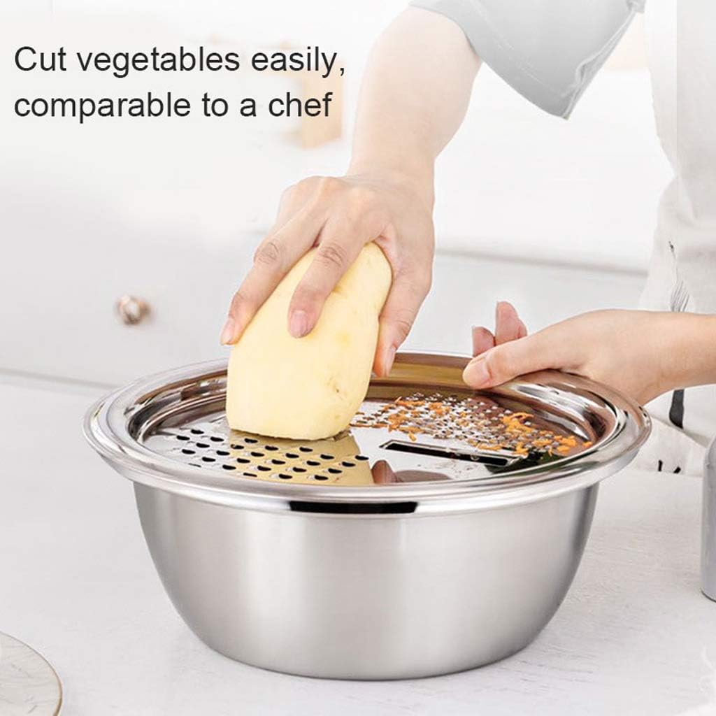 Stainless Steel Mixing Bowl with Grater