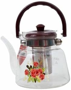 Glass Tea & Coffee Pot With Stainless Steel Strainer