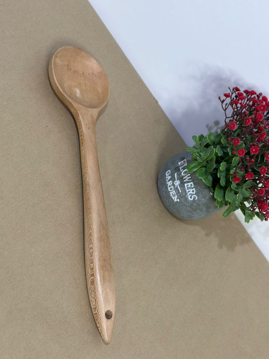 Large Natural Wooden Scoop Spoon – Heavy-Duty Spatula