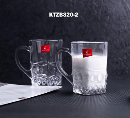 2pcs tea cup with handle model 320