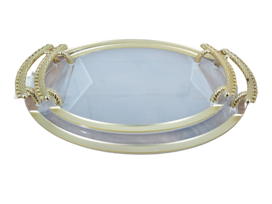 Elegant Oval Acrylic Serving Tray