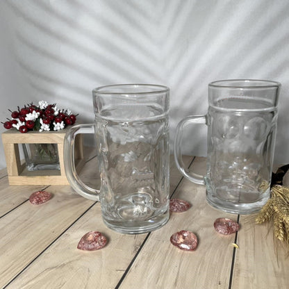 570 ML Glass Mug for Water & Juice cup with handle model 100-2