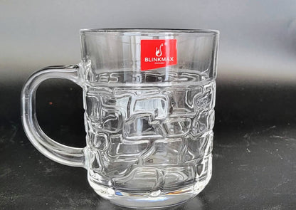 2pcs Glass Tea Cups Coffee Mugs with Handle model 04