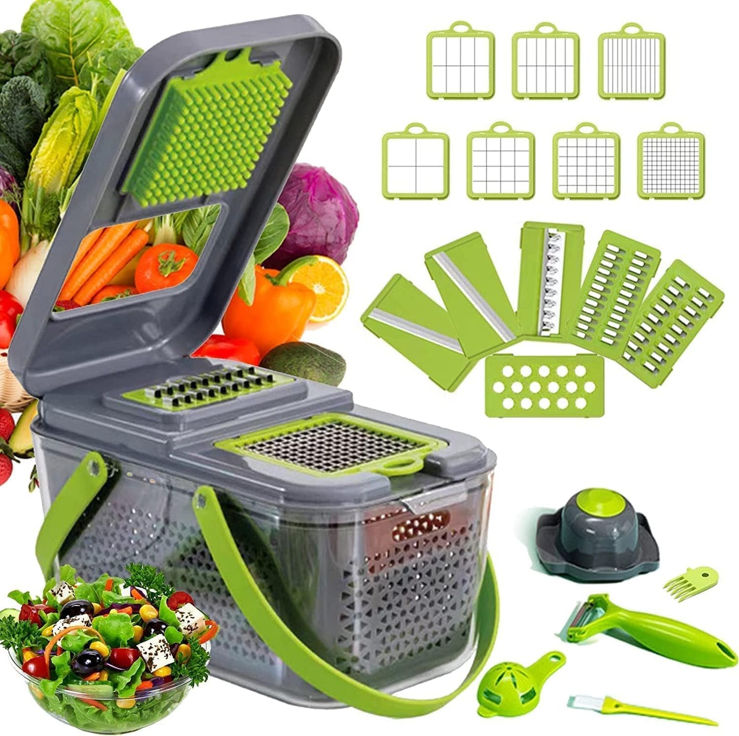 22pcs Vegetable Cutter & Fruit Chopper