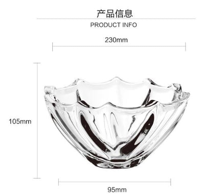 Large Glass Serving & Decorative Bowl – Size: 23 x 10 cm