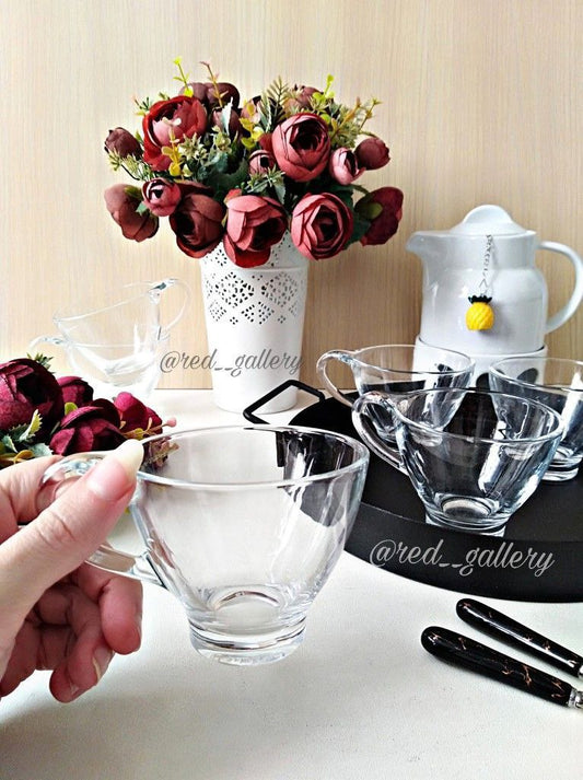 2pcs tea cup with handle model 64