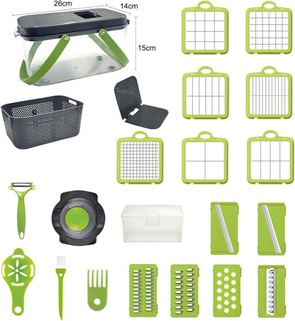 22pcs Vegetable Cutter & Fruit Chopper