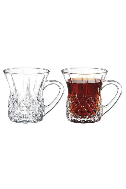 150ML Florus Glass Tea cup with Handle