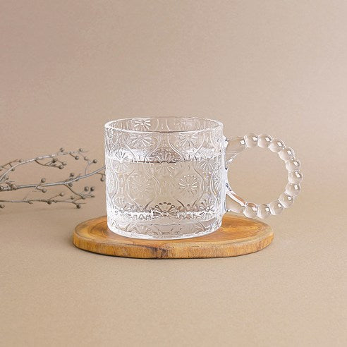 320ML Glass Tea cup with Handle Model A