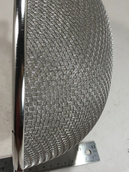 stainless steel double fine mesh strainer with long handle