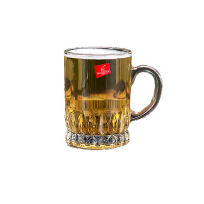 350 ML Glass Mug for Water & Juice cup with handle model 304