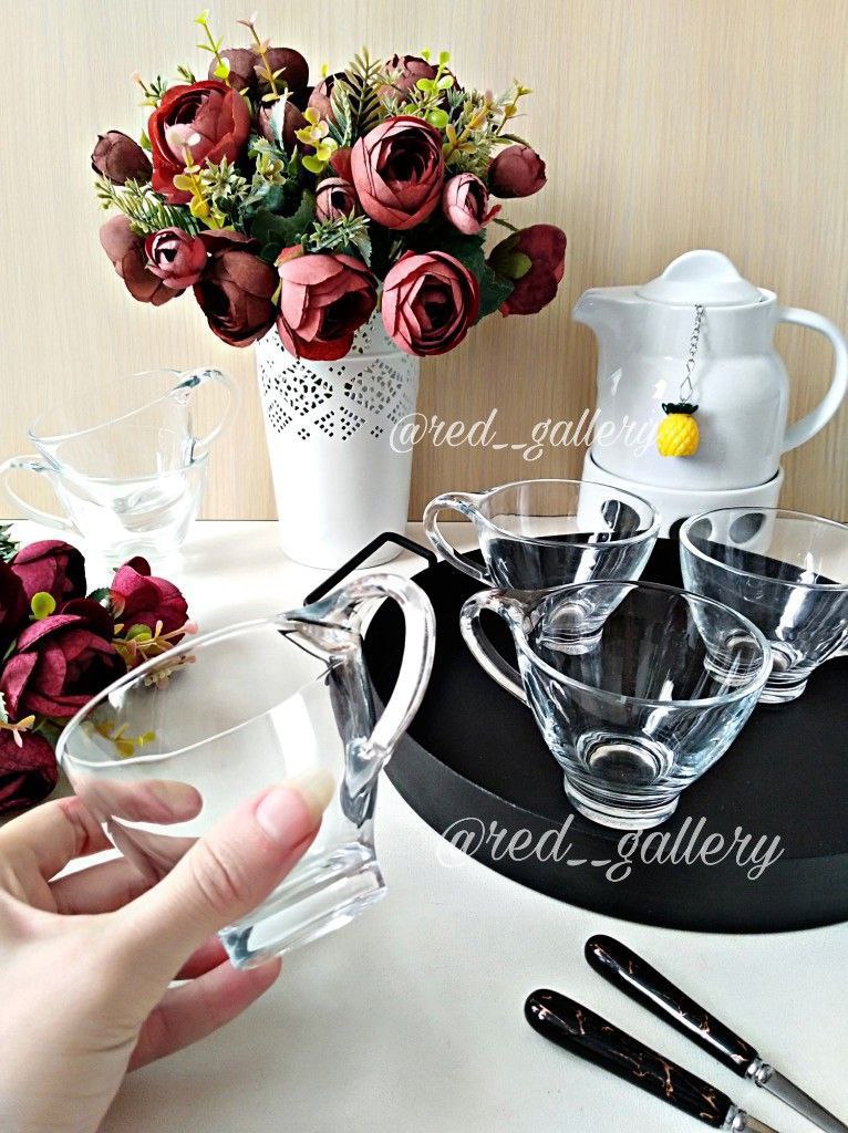 2pcs tea cup with handle model 64