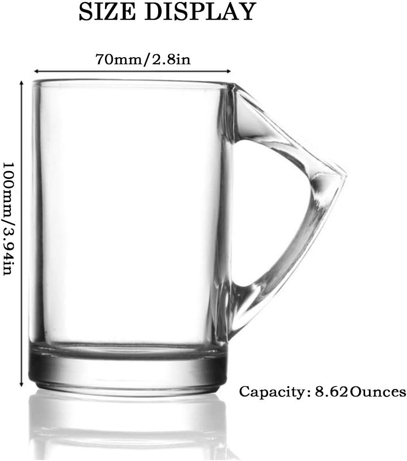 260ML Glass Tea cup with Handle