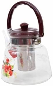 Glass Tea & Coffee Pot With Stainless Steel Strainer