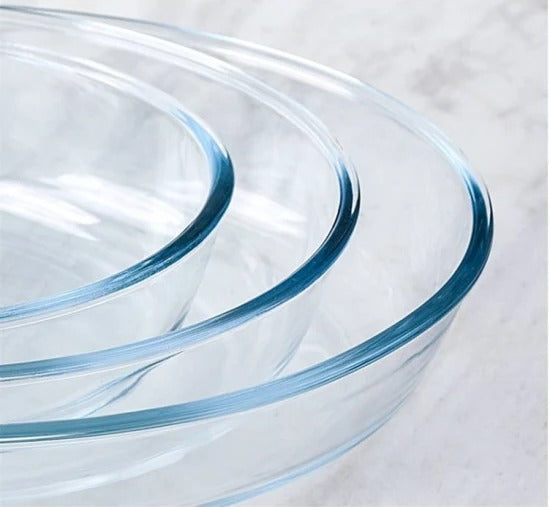 Clear Bake Oval Tempered Glass Casserole