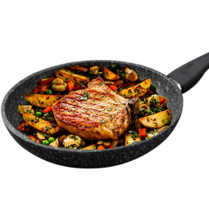 Marble Black Aluminium Frying Pan