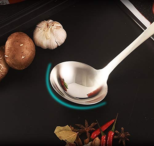 Stainless Steel Soup Ladle for Cooking with Wooden Handle