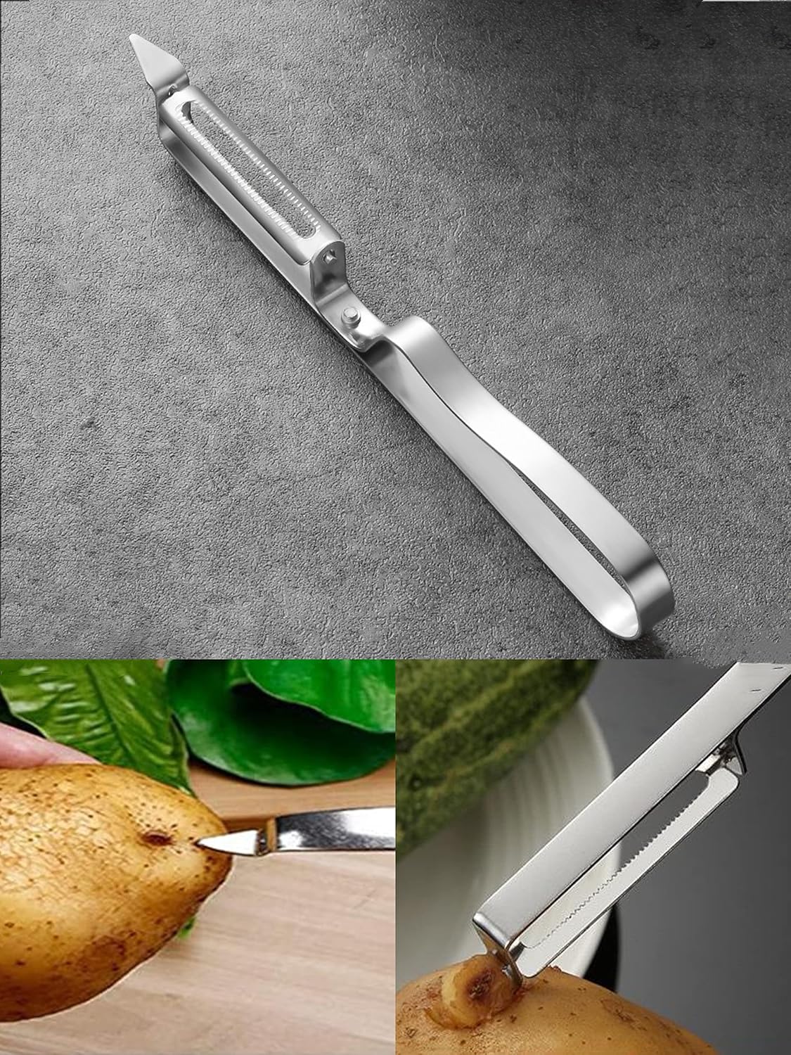 Kitchen Peeler and Clip Knife Set