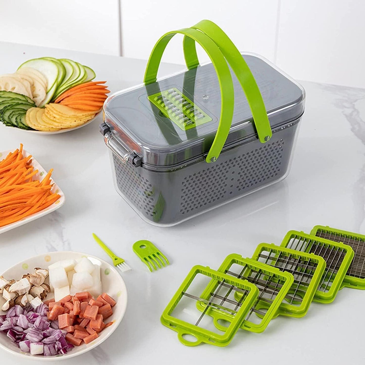 22pcs Vegetable Cutter & Fruit Chopper