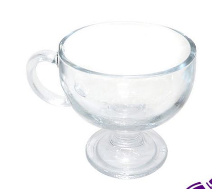 Glass Dessert ice cream Bowl 200ml with handle