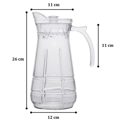 1.8L Glass Water Jug with Lid