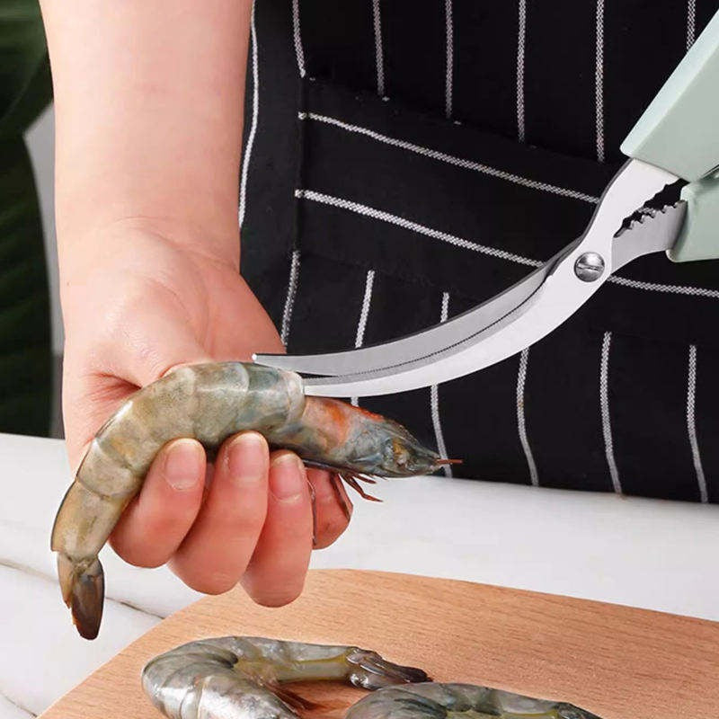 Seafood Crab Cutting Scissor with Plastic Handle