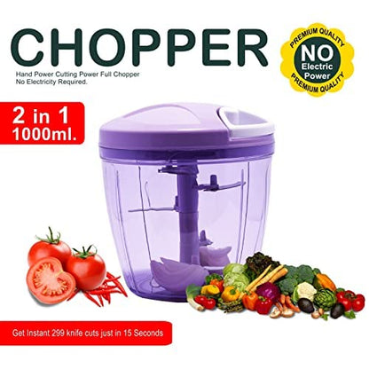 Manual vegetable chopper spin cutter styl2