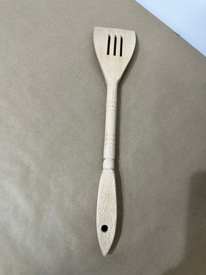 Wooden Lux spatula with Long Handle – Safe for Non-Stick Cookware