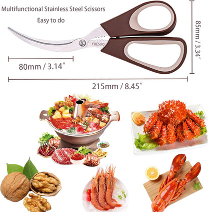 Seafood Crab Cutting Scissor with Plastic Handle