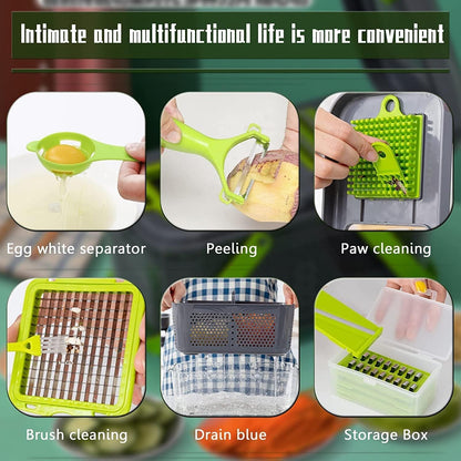 22pcs Vegetable Cutter & Fruit Chopper