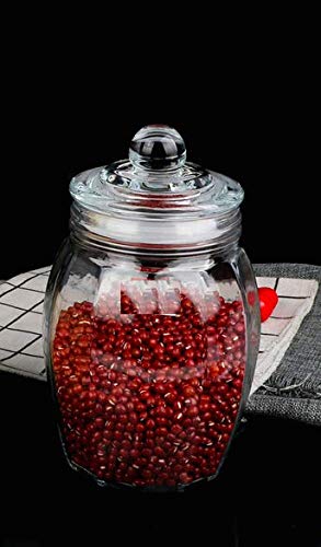 Glass jar storage bottle with Push lid