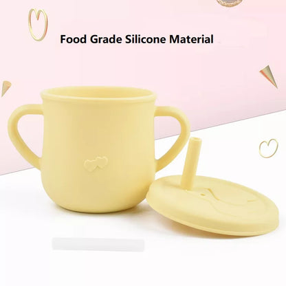 Silicone Cup Toddler with Straw and 2 Lids - 150ml