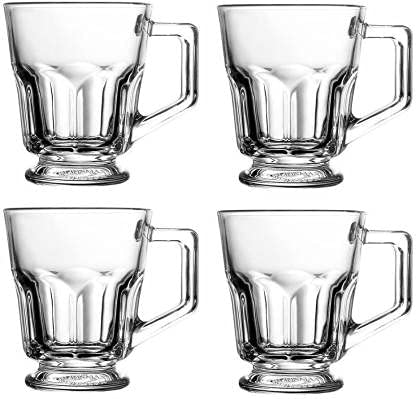 300ML Glass Tea Cups Coffee Mugs with Handle model