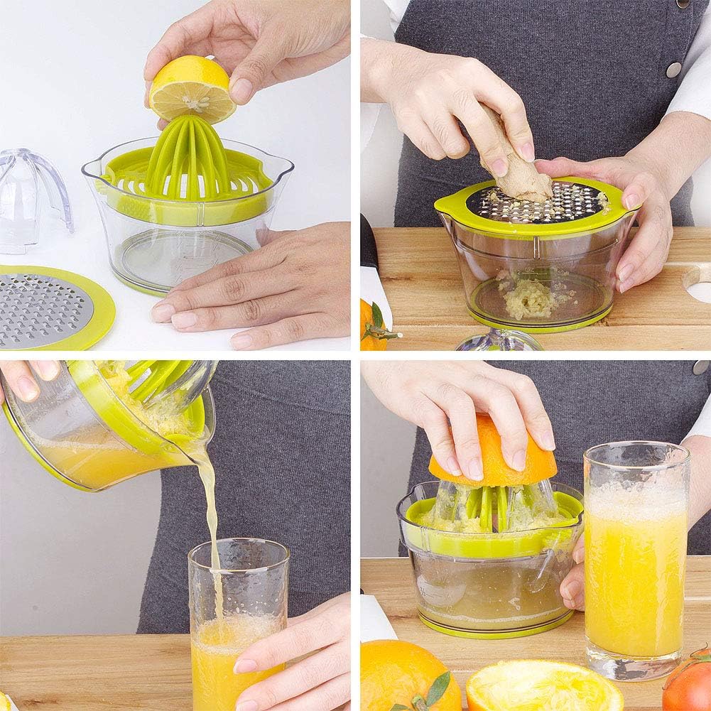 4-in-1 Manual Citrus Juicer & Grater – 400ml