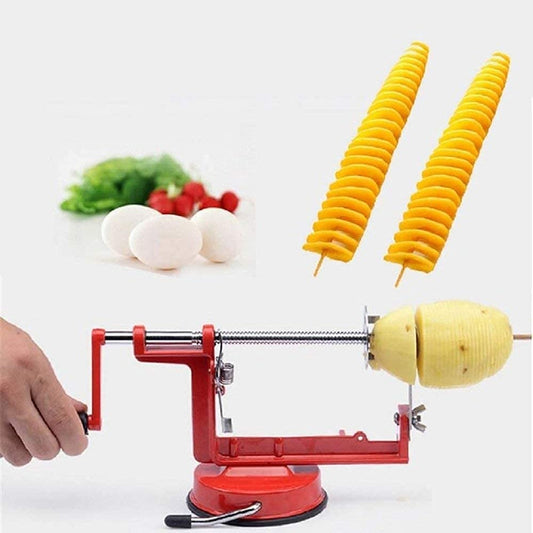 Stainless Steel Manual Spiral Potato Chips Slicer