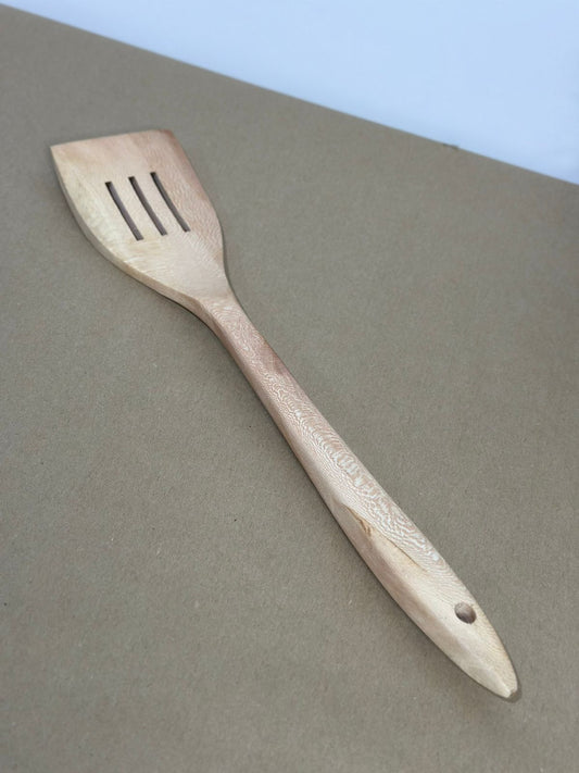 Wooden Lux spatula with Long Handle – Safe for Non-Stick Cookware