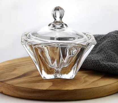 Small Glass candy jar Sugar bowl