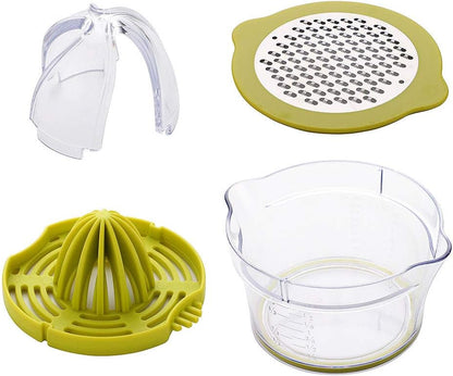 4-in-1 Manual Citrus Juicer & Grater – 400ml