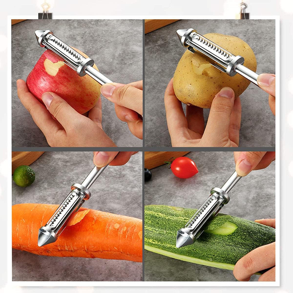 High Quality 3-in-1 Peeler and Julienne Slicer Double Edge