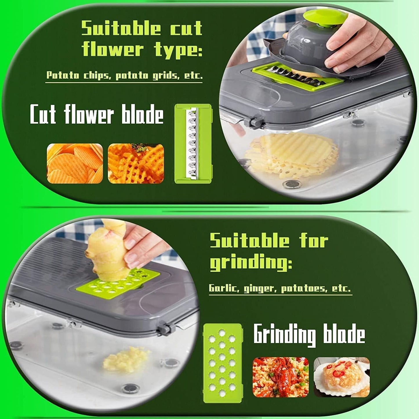 22pcs Vegetable Cutter & Fruit Chopper