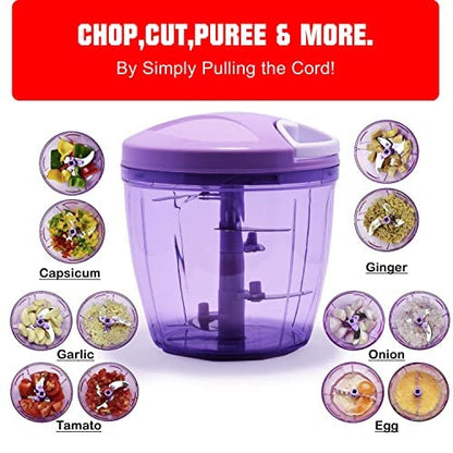 Manual vegetable chopper spin cutter styl2