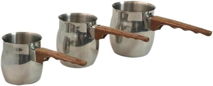 Stainless Steel Coffee and Milk Warmer Pots – Set of 3