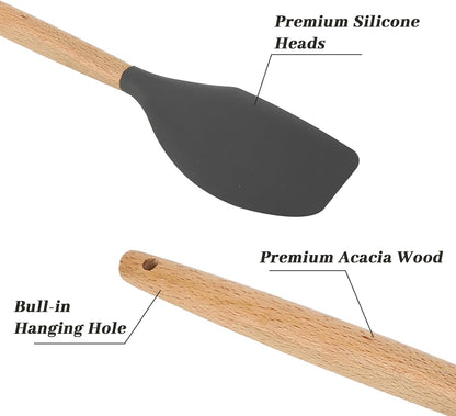 Wood-Handled Silicone Spatula