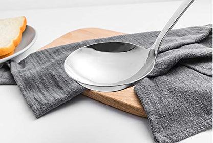 Stainless Steel Soup Ladle for Cooking with Wooden Handle