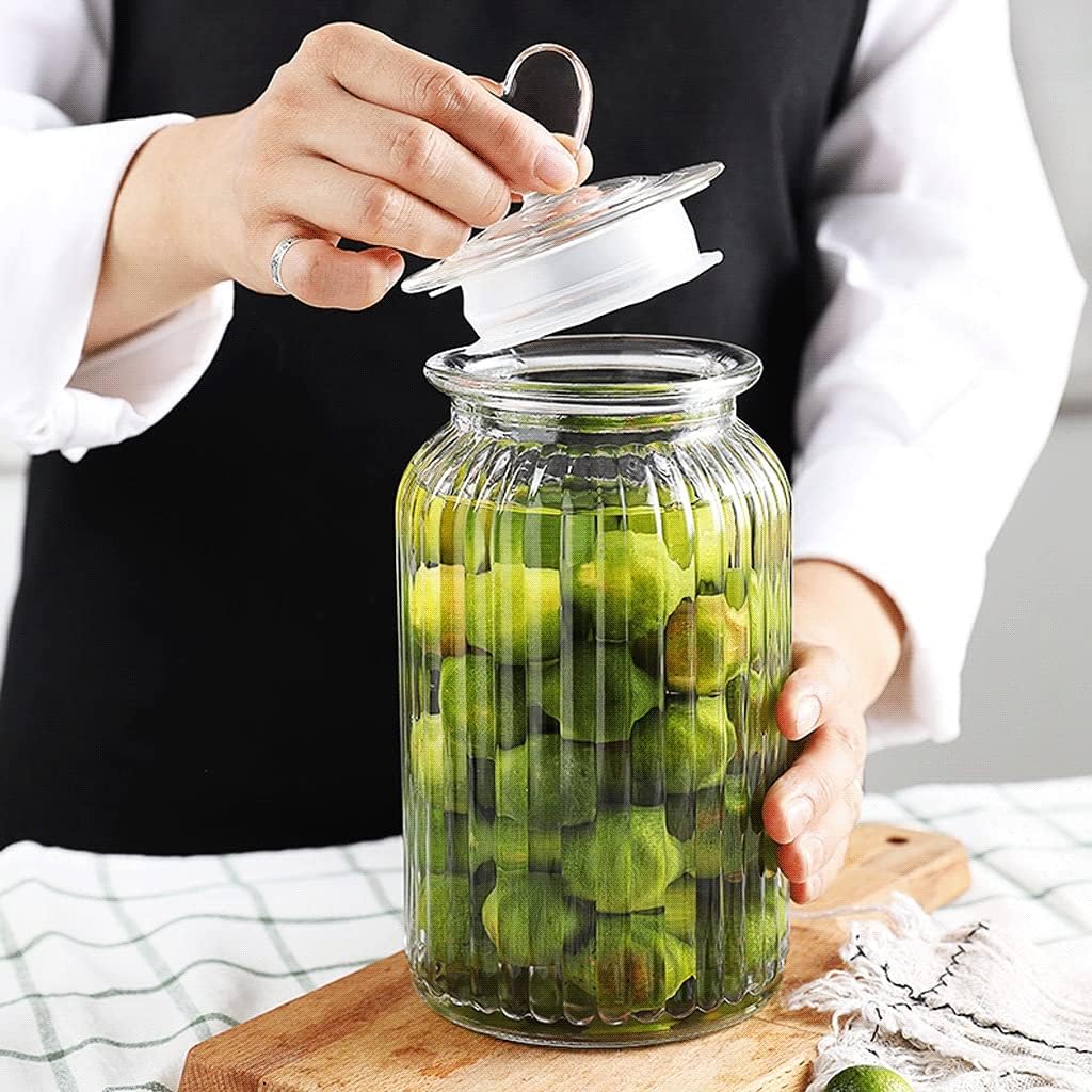 Glass jar storage bottle with Heart Lid