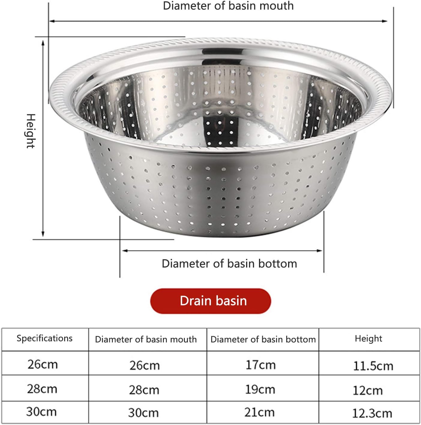 3 in 1 Multifunctional Thicken Stainless Steel Basin